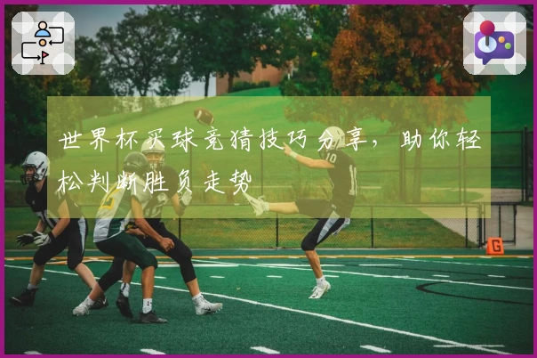 世界杯买球竞猜技巧分享，助你轻松判断胜负走势